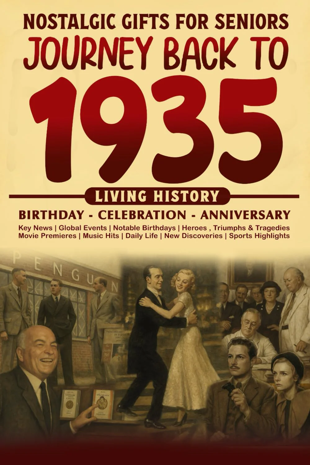 Journey Back To 1935: The Perfect Gift for Birthdays and Anniversaries For Those Born in 1935 Back in Time Keepsake 1935 History Book for Mom, Dad, Grandparent, Friends, and More
